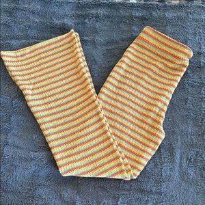 Striped Knit pants - Yellow, Orange & Light Blue